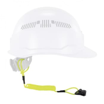 Squids 3158 Coiled Hard Hat Lanyard with Clamp - 0.9kg