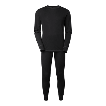 Basic Underwear Set, Shirt and Longs, Black