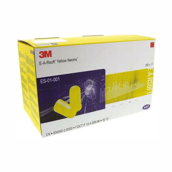 3M Ear Plugs EAR Soft Yellow Neon Dispenser Box 250