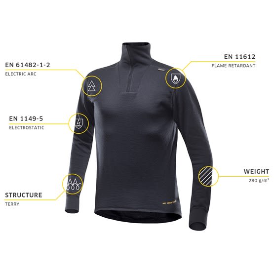 Devold Shirt, Shield zip neck