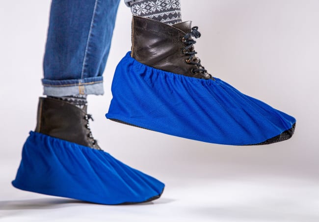 Shoe cover washable polyester, royal blue