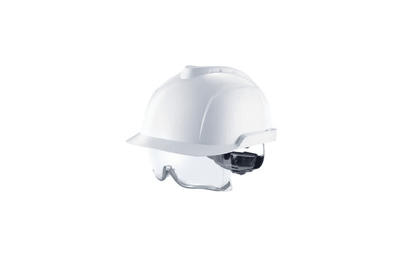 MSA helmet,V-Gard 930, with eyewere, white