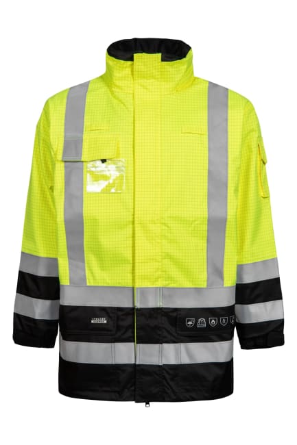Jacket Winter Antiflame, Hi-Vis Yellow/Black