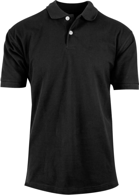 Polo pique unisex, MIlano,  Black