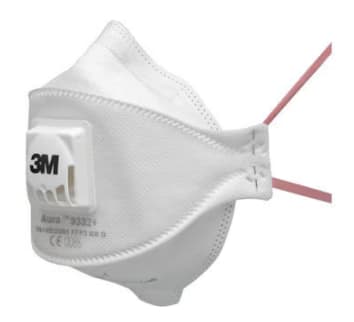3M Aura dustmask, FFP3, with valve, 9332+ (330/CV)