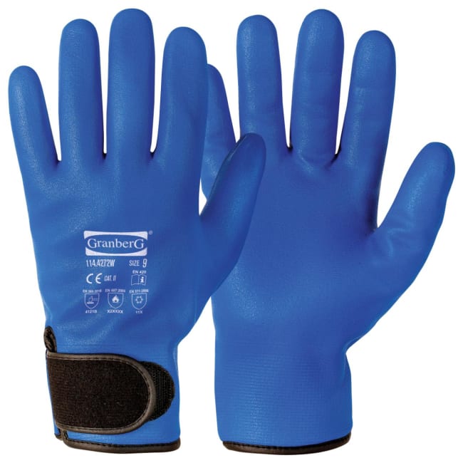 Glove Assembly, full nitrile microfoam coating, fleece liner