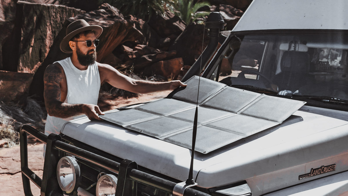 solar panels and blankets