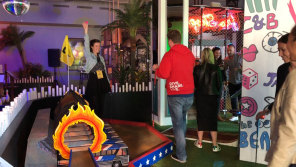 Holey Moley mini golf team building 
