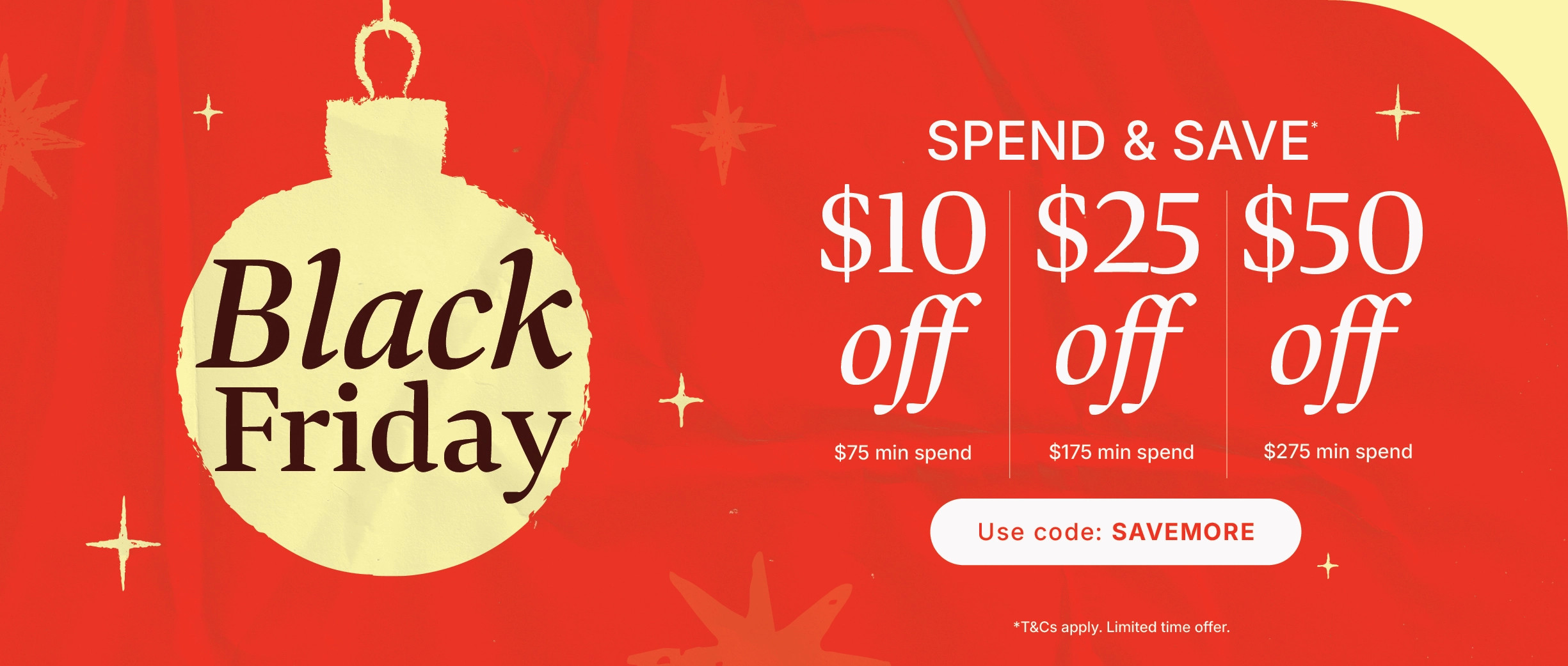 Black Friday Spend and Save