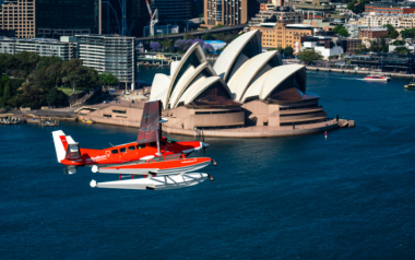 RedBalloon branded seaplane