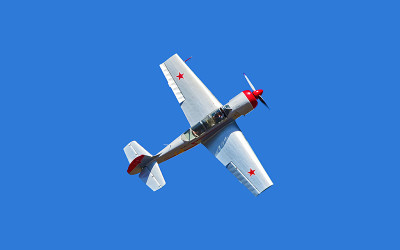 Extreme warbird aerobatic flight plane