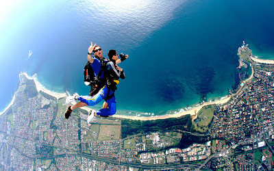 Tandem skydive over Wollongong