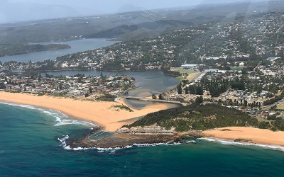 Seaplane flight over Sydney