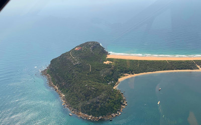 Seaplane flight over Sydney