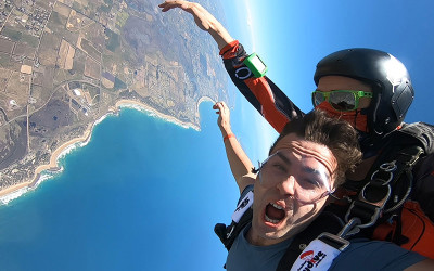 Tandem skydive over Great Ocean Road