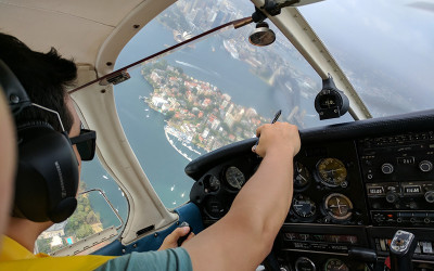 Flying lesson, Camden, Sydney