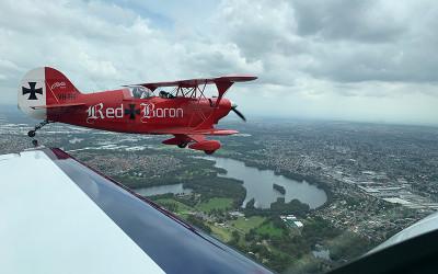 Aerobatic flight over Sydney