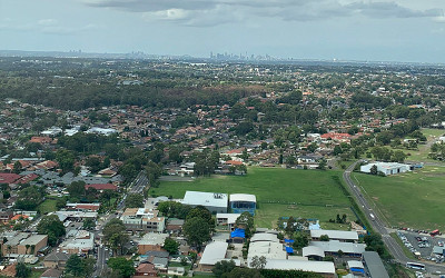 Aerobatic flight over Sydney