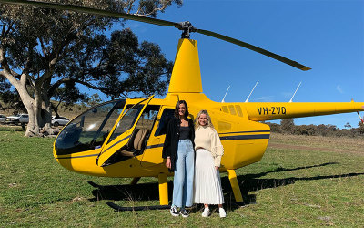 Helicopter flight over mudgee