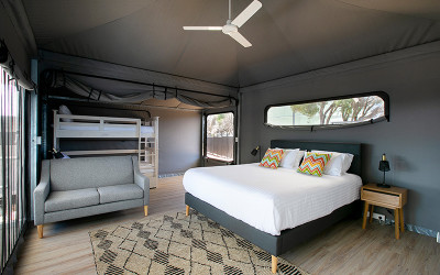 Family glamping Rottnest Island