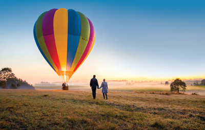 Hot air balloon ride in the Hunter Valley