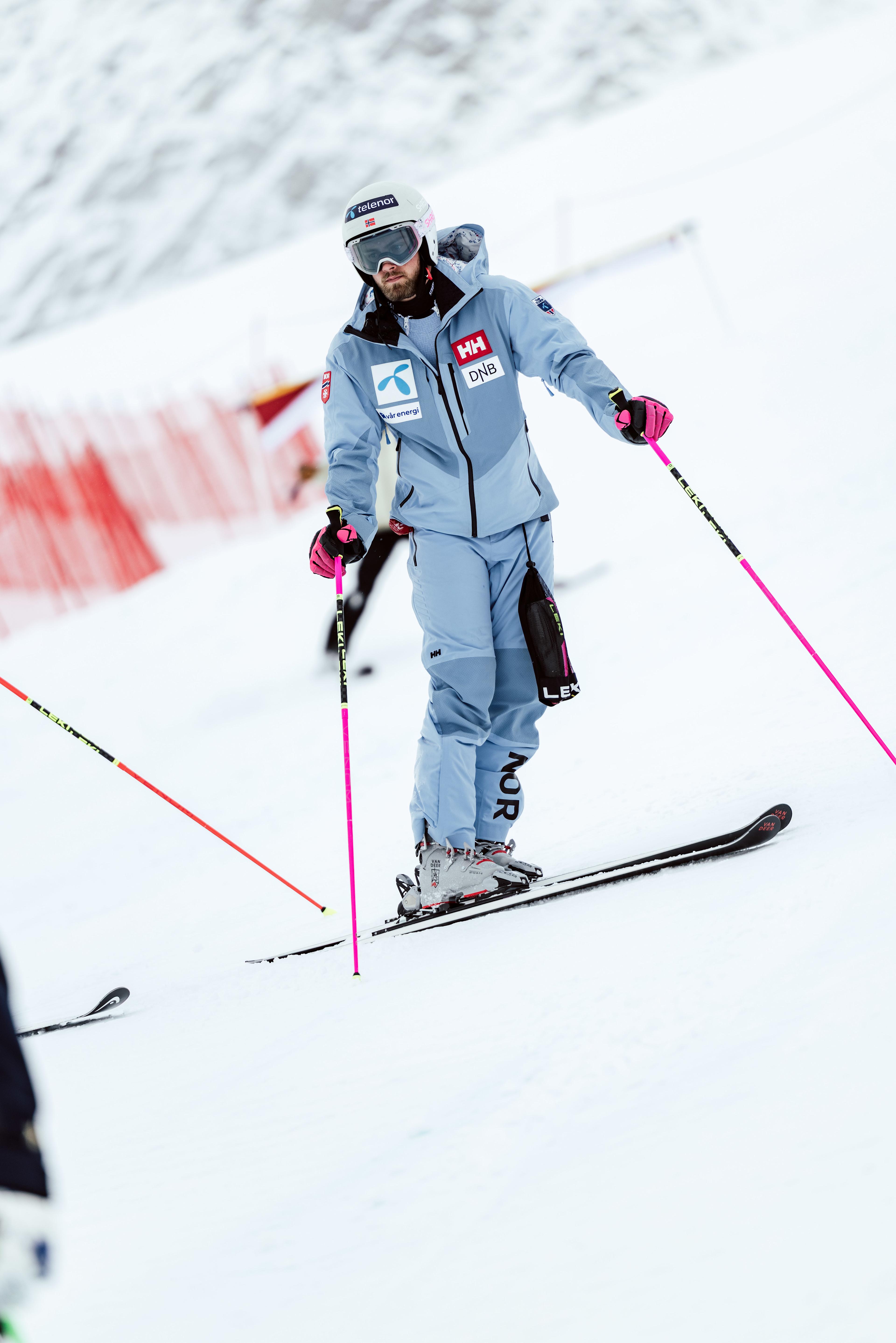 Eirik Hystad Solberg during the course inspection ahead of the Giant Slalom at the Audi FIS Ski World Cup in Sölden.