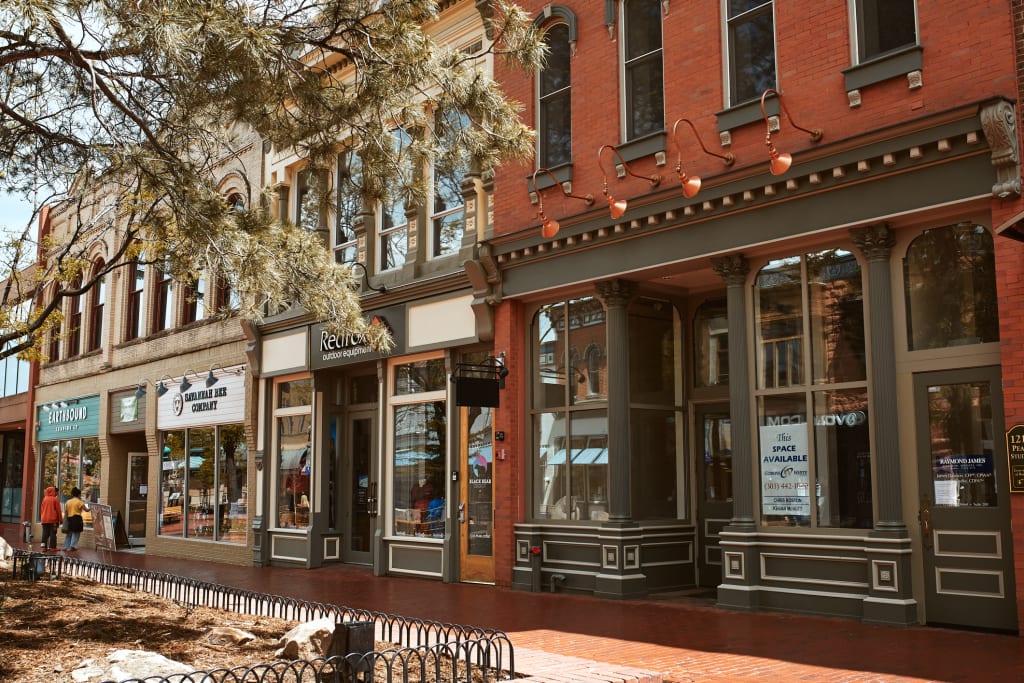 small businesses along a city's main street