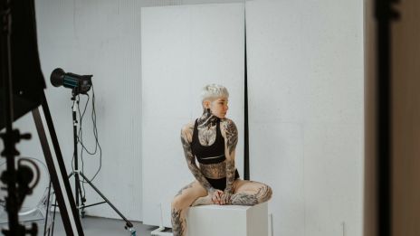 Fotograferingen blev intim