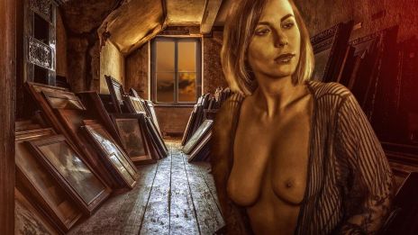 Hemliga mötet med grannen på vinden – het erotisk berättelse med sug, slick och bakifrån