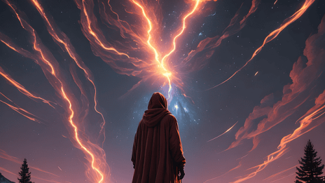 Åska och blixtar fyllde himlen.