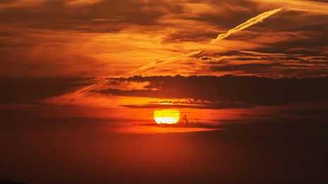 Aldrig var solnedgången så vacker