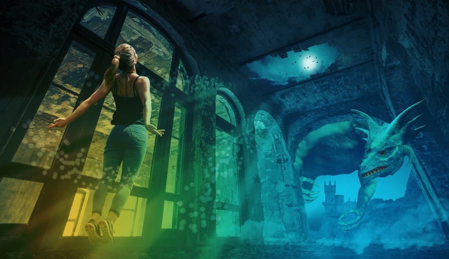 Eld drakens Porträtt – Hon som bär flammande visdom