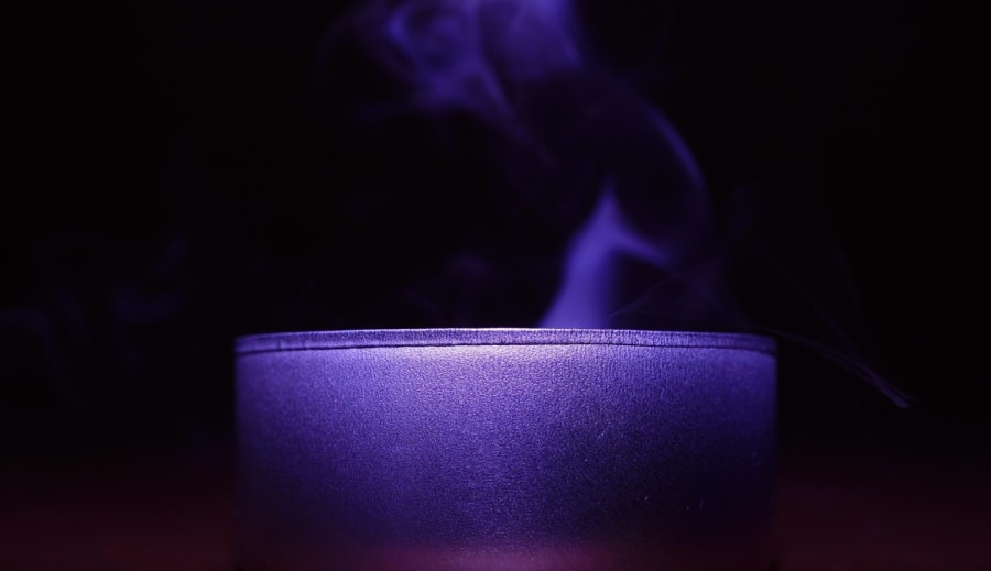 En stilla violett ström