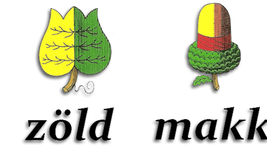 Piros, tök, zöld, makk