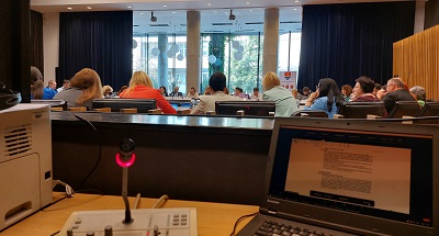 Photo from the interpreting booth