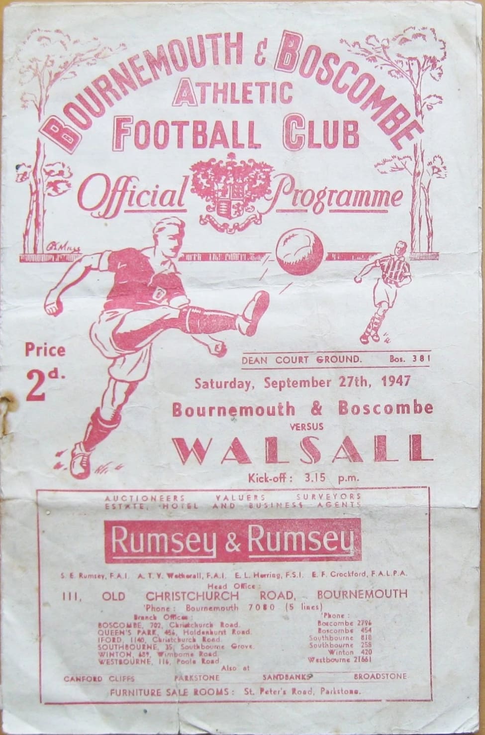Match programme