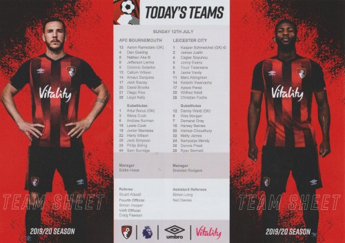 Match programme