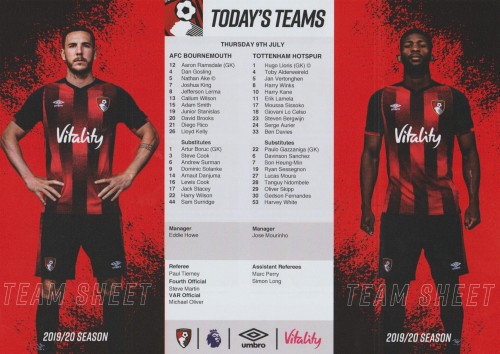 Match programme