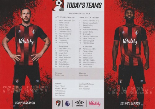 Match programme