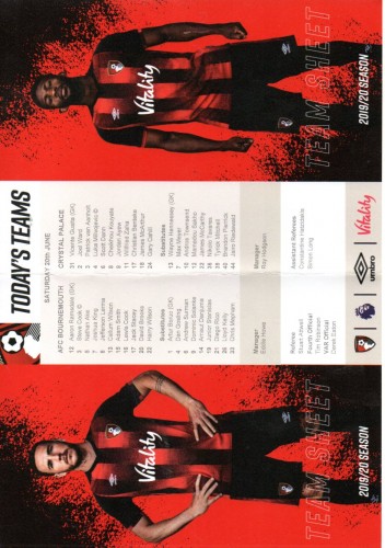 Match programme