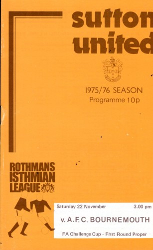 Match programme