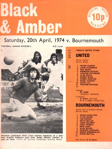 Match programme