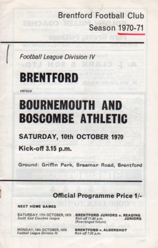 Match programme