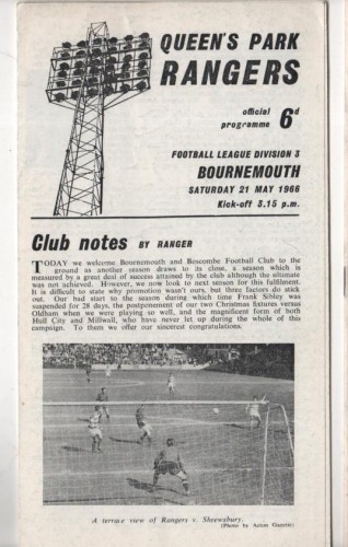 Match programme