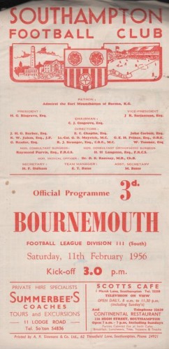 Match programme