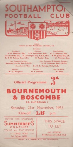 Match programme