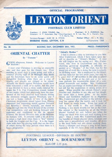 Match programme