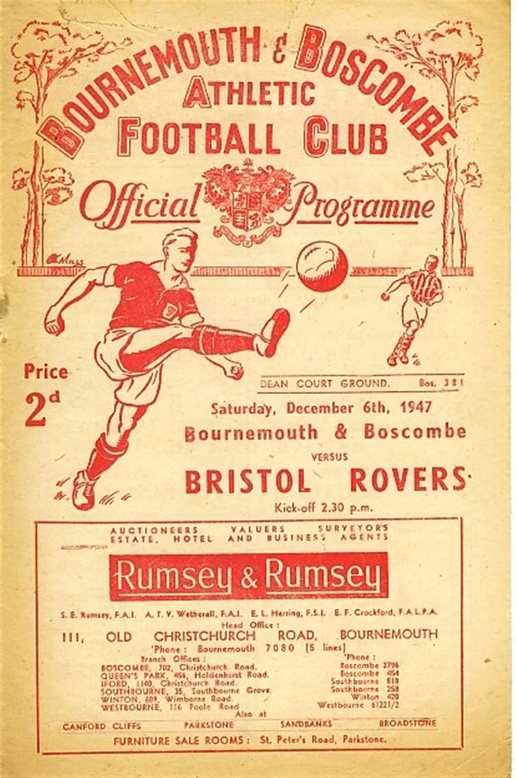 Match programme