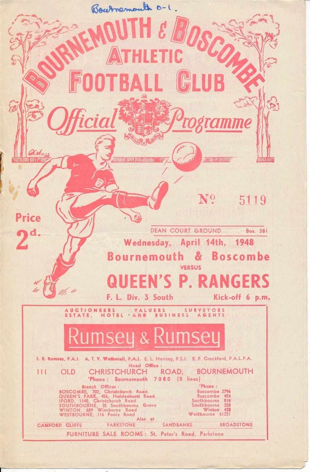 Match programme