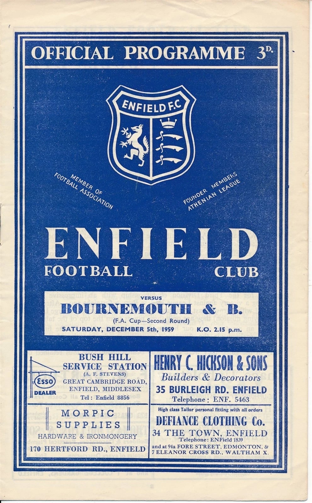Match programme